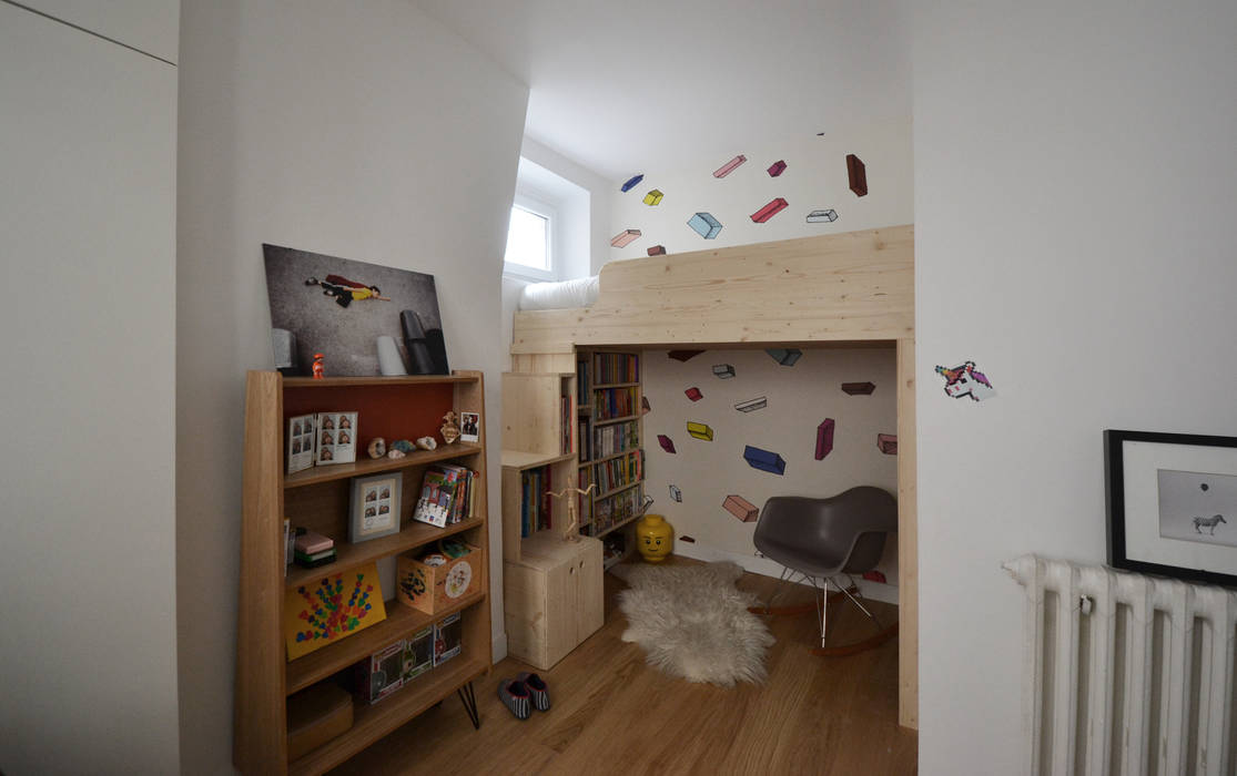 Chambre d'enfant A comme Archi Chambre d'adolescent Bois,Immeuble,Cadre de l&#39;image,Sol,Rayonnage,Étage,Maison,Bibliothèque,Le salon,Étagère