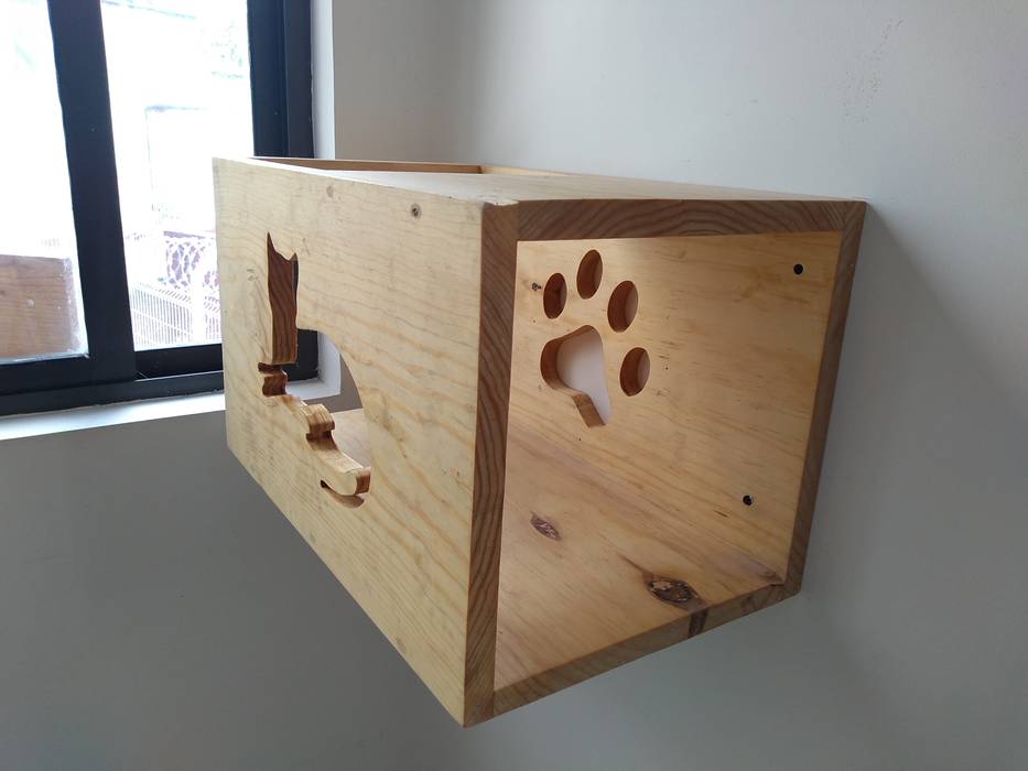 fUNNYCAT - Gateras de madera que le van encantar a tu gato, VIVE arquitectura VIVE arquitectura Paredes y pisos de estilo moderno