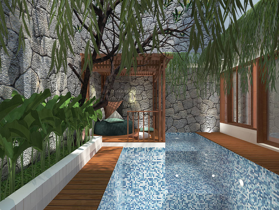 Swimming Pool SEKALA Studio Kolam Renang Tropis Batu