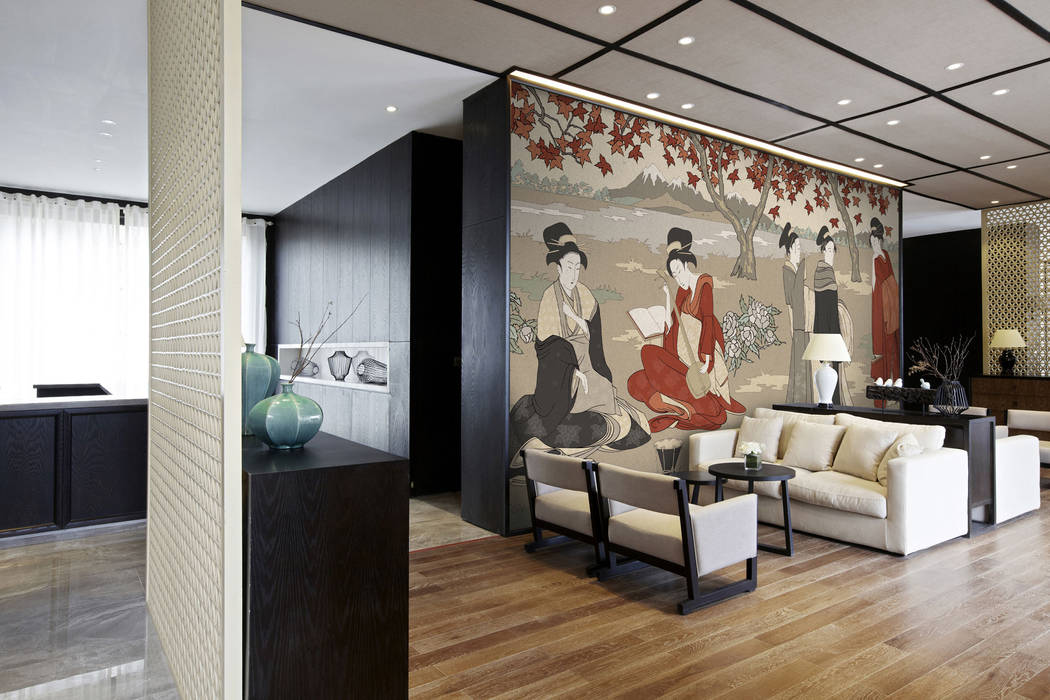JAPANESE TRIBUTE by Giorgia Beltrami, Tecnografica Tecnografica Paredes y pisos de estilo asiático