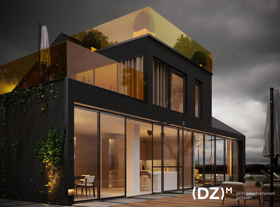 Мегарон (DZ)M Интеллектуальный Дизайн Дома в эклектичном стиле house,facade,фасад,дом,частный дом