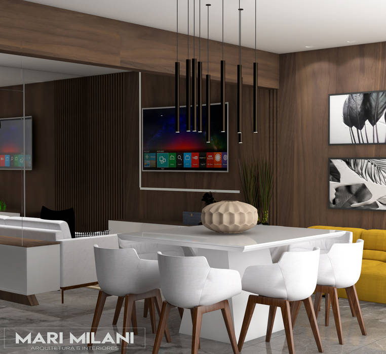 Apartamento Santana, Mari Milani Arquitetura & Interiores Mari Milani Arquitetura & Interiores Їдальня