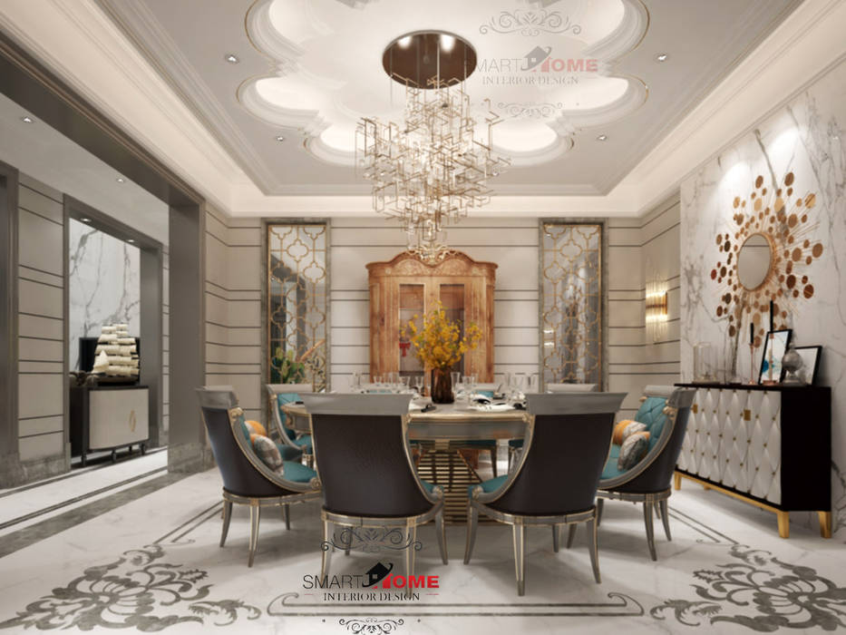 مشروع فيلا بتفاصيل كلاسيك , smarthome smarthome Classic style living room