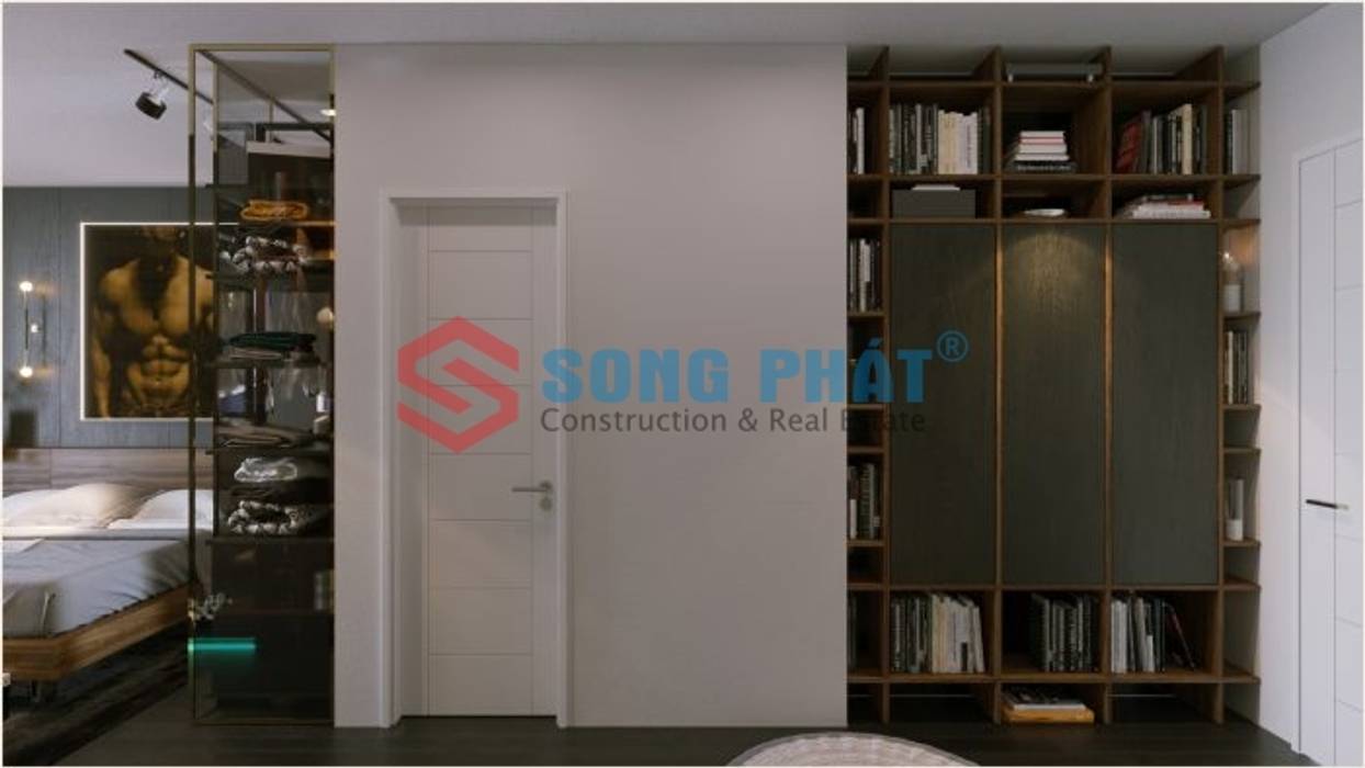 Thiết Kế Nội Thất Nhà 5 Tầng Hiện Đại Và Sang Trọng, Công ty TNHH TK XD Song Phát Công ty TNHH TK XD Song Phát Kamar Mandi Modern Kulit Grey Lighting