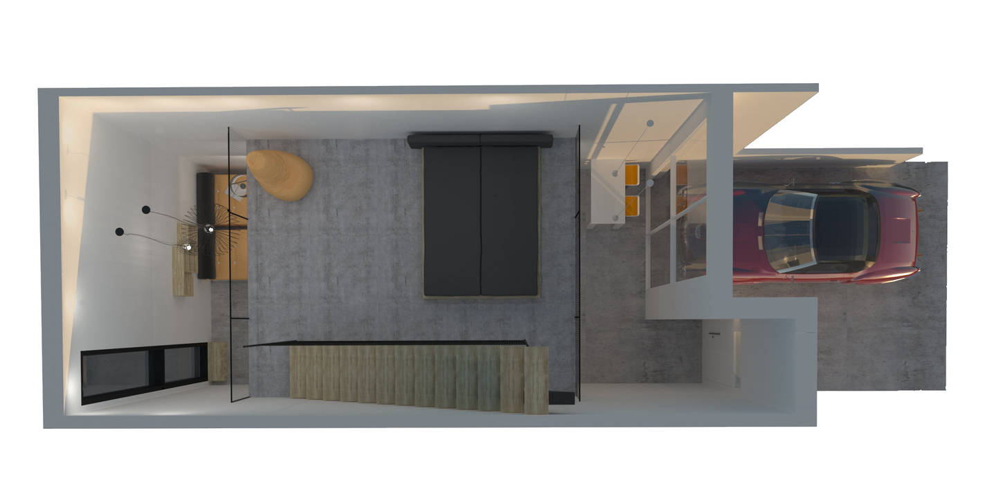 Fabulosa conversão de uma garagem em habitação!, Nuno Ladeiro, Arquitetura e Design Nuno Ladeiro, Arquitetura e Design Modern garage/shed