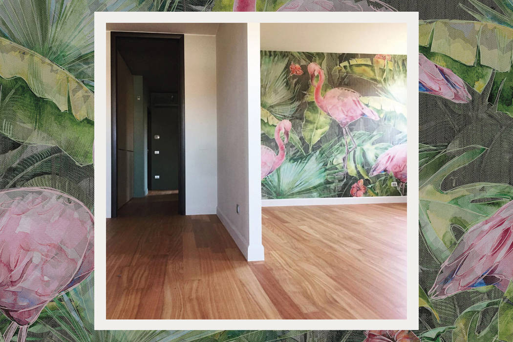 "Flamingo", private house - Project by Interno 3.3 Tecnografica Tropical style walls & floors