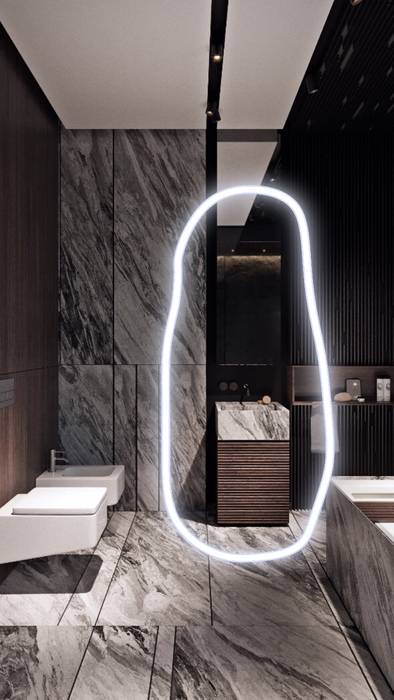 شقة سكنية , smarthome smarthome Modern bathroom