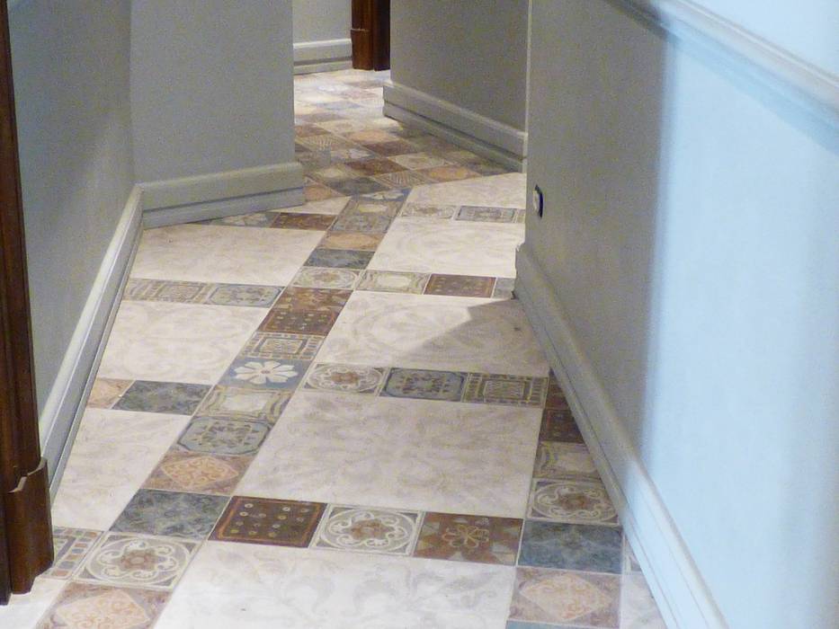 Porcelain Stoneware Floor ARTE DELL'ABITARE Śródziemnomorski korytarz, przedpokój i schody Akcesoria i dekoracje