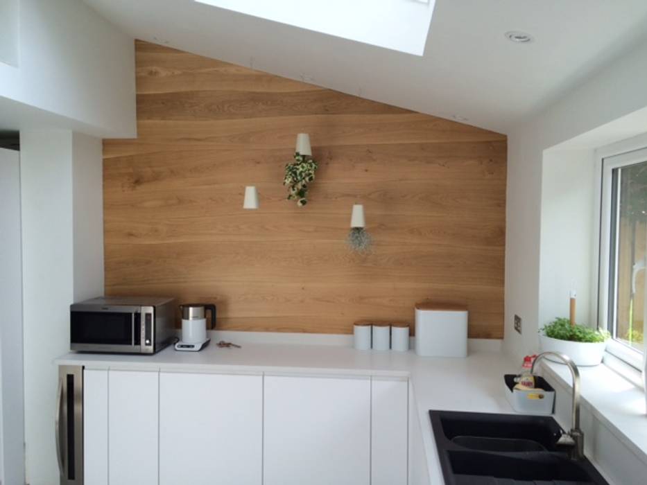 Cucina con parete in legno Bolefloor Cucina moderna Legno Effetto legno