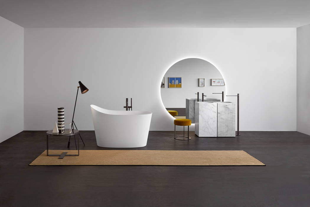 Mastello- Una Micro Oasi di Relax con un Forme Organiche, antoniolupi antoniolupi Banheiros modernos Banheiras e duchas