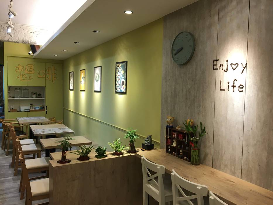 淡水想啡咖啡廳, 捷士空間設計 捷士空間設計 مساحات تجارية مطاعم
