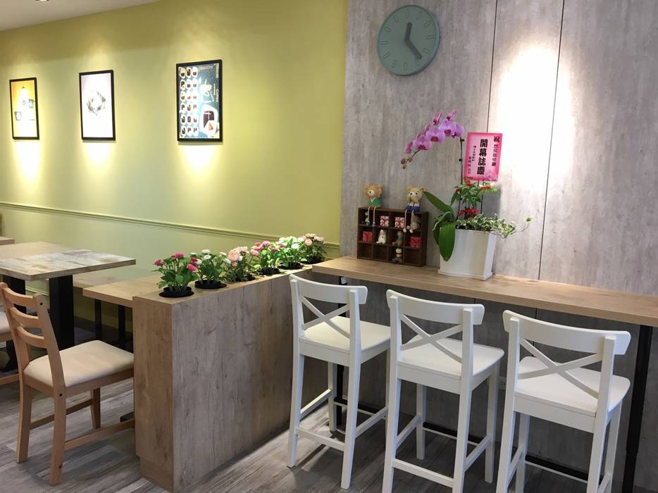 淡水想啡咖啡廳, 捷士空間設計 捷士空間設計 Bedrijfsruimten Gastronomie