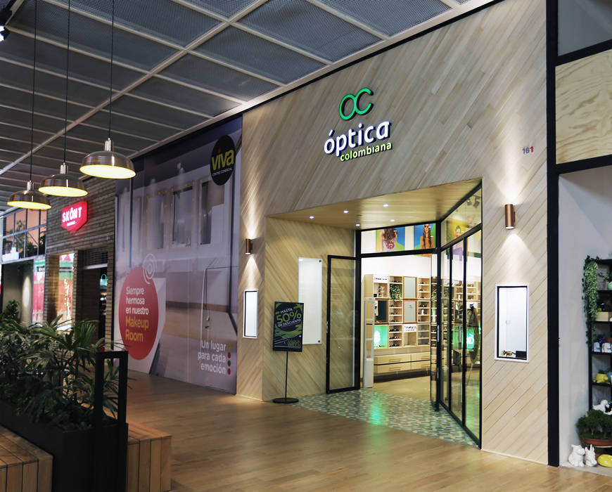 Optica Colombiana, CC Viva Envigado, Gamma Gamma Espacios comerciales Espacios comerciales