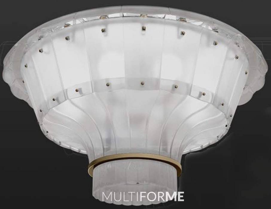 Detail of Murano Glass Chandelier MULTIFORME® lighting مساحات تجارية بار/ ملهى ليلي