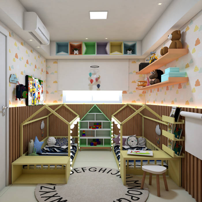 Arquitetura de interiores | Quarto Infantil, ALENCAR Arquitetura | Interiores ALENCAR Arquitetura | Interiores Pokój dla dziecka Płyta MDF