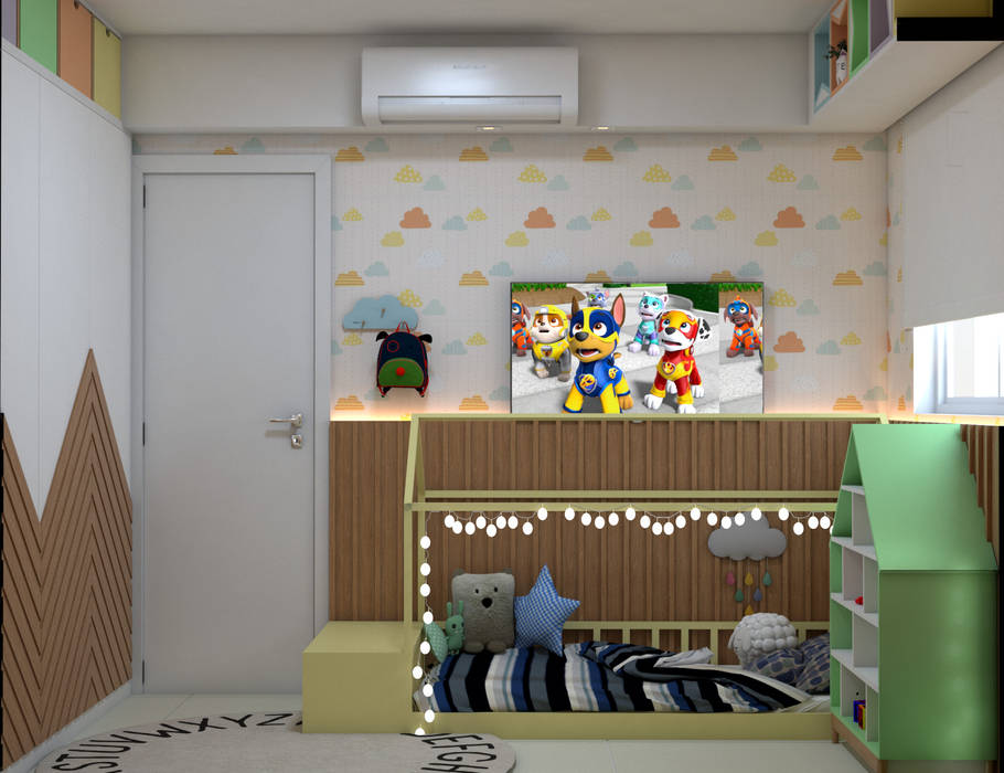 Arquitetura de interiores | Quarto Infantil, ALENCAR Arquitetura | Interiores ALENCAR Arquitetura | Interiores Cuartos para bebés Tablero DM