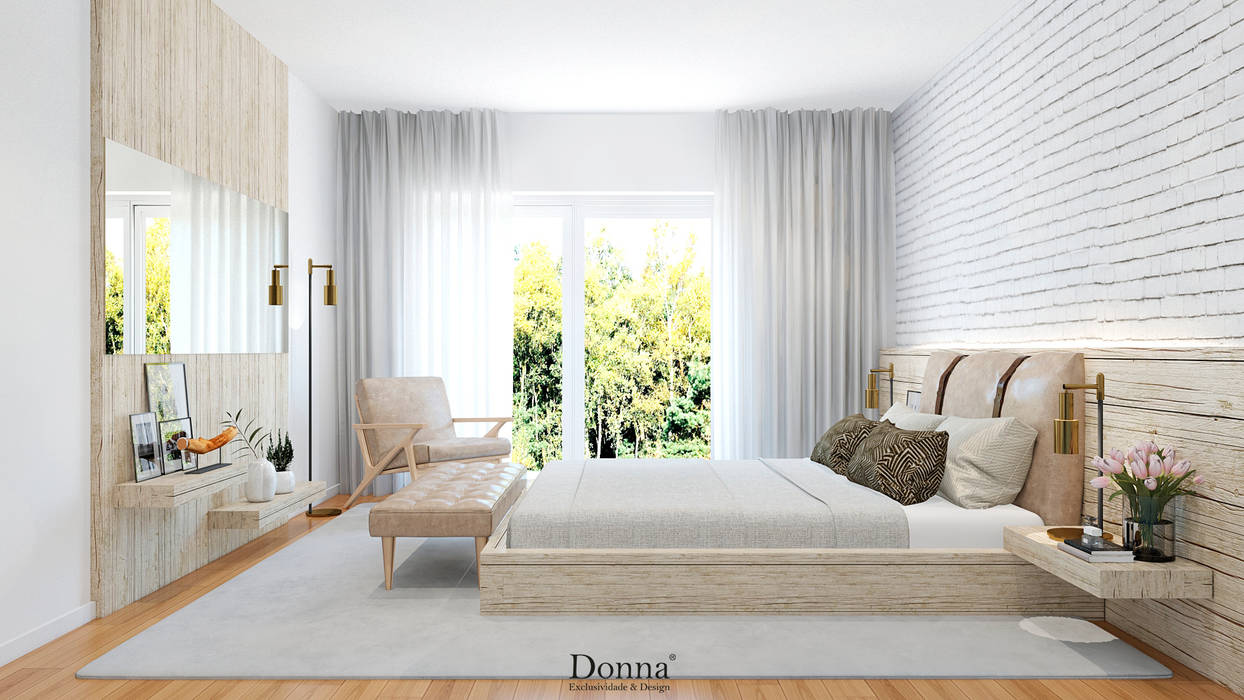 Apartamento Lisboa , Donna - Exclusividade e Design Donna - Exclusividade e Design Industrial style bedroom
