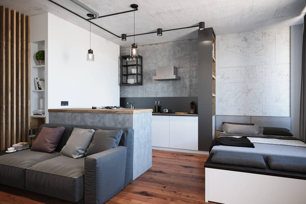 homify Salas de estilo industrial