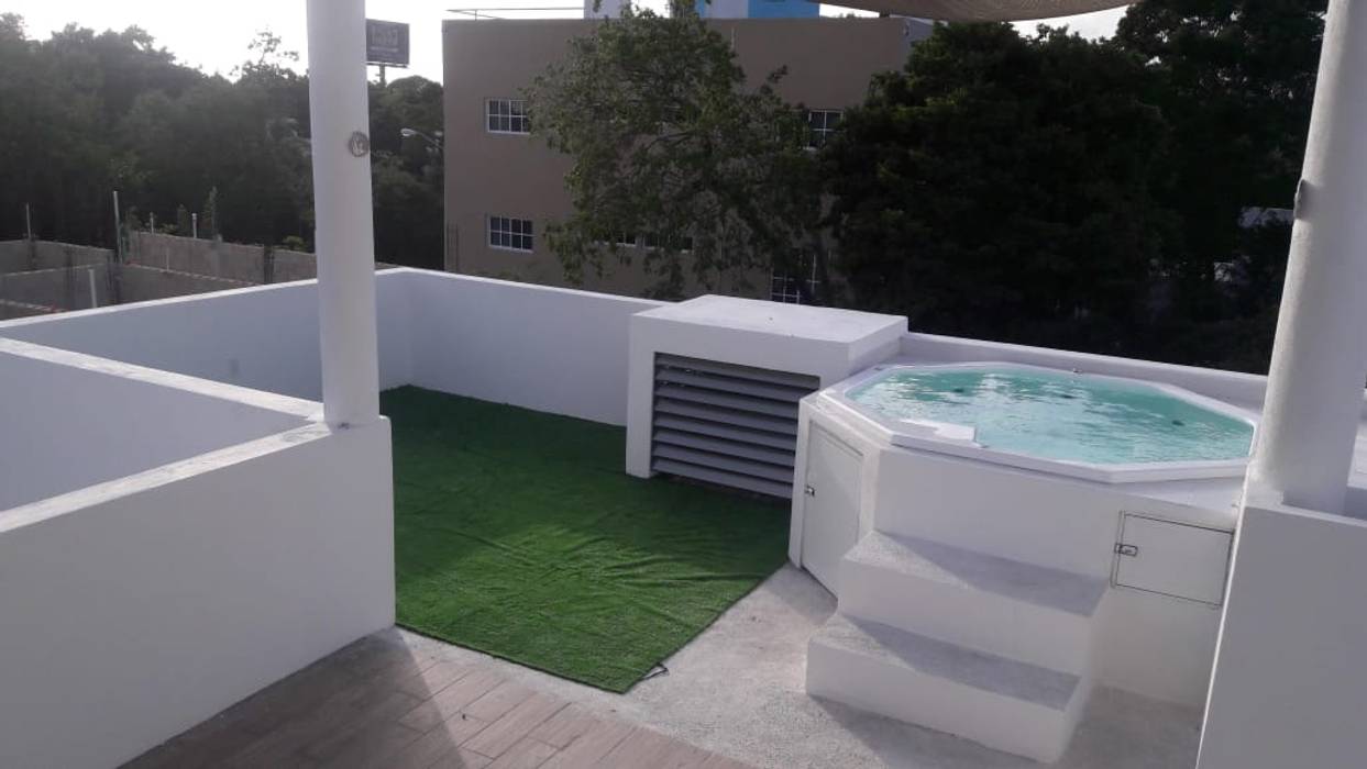 Roof garden & jacuzzi balcones y terrazas modernos de rl arquitecto