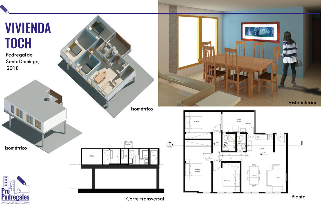 Proyecto Casa Habitación, Pro-Pedregales Arquitectura Pro-Pedregales Arquitectura منازل صغيرة