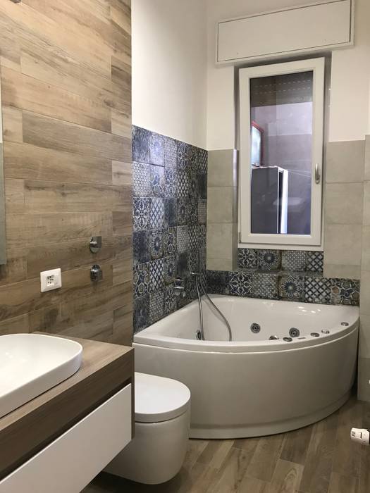 PROGETTO RISTRUTTURAZIONE APPARTAMENTO IN SESTO SAN GIOVANNI - 2019, Cozzi Arch. Mauro Cozzi Arch. Mauro Colonial style bathroom