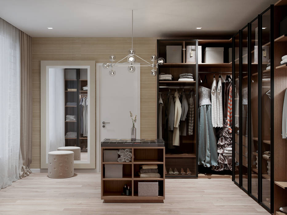 Walk in Wardrobe De Panache - Interior Architects Modern dressing room