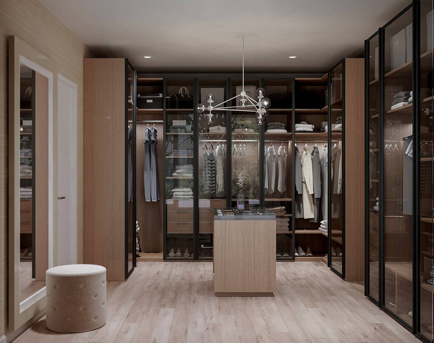 Walk in Wardrobe De Panache - Interior Architects Modern dressing room