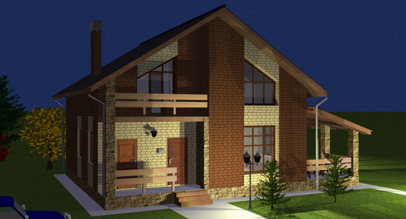 Частный дом, Arprojects | Проектирование домов Arprojects | Проектирование домов Terrace house Bricks
