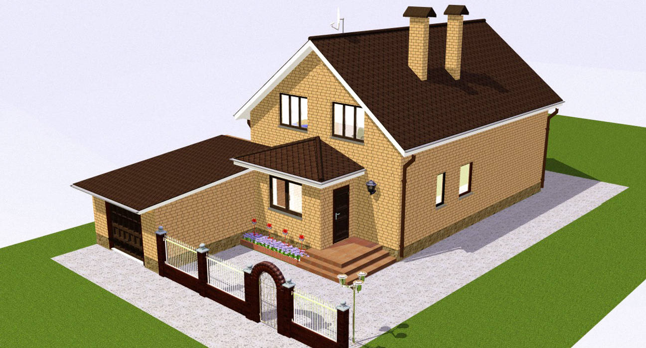 Частный дом, Arprojects | Проектирование домов Arprojects | Проектирование домов منزل عائلي صغير الطوب