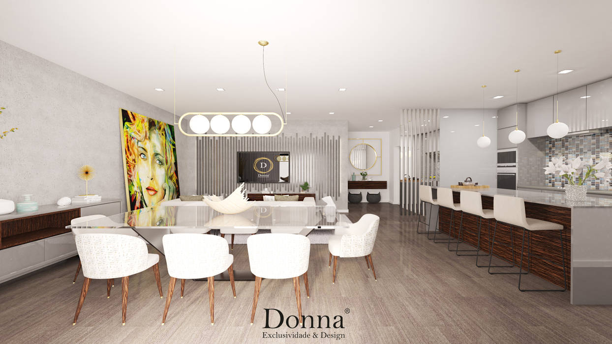 Sala Donna - Exclusividade e Design Salas de jantar modernas