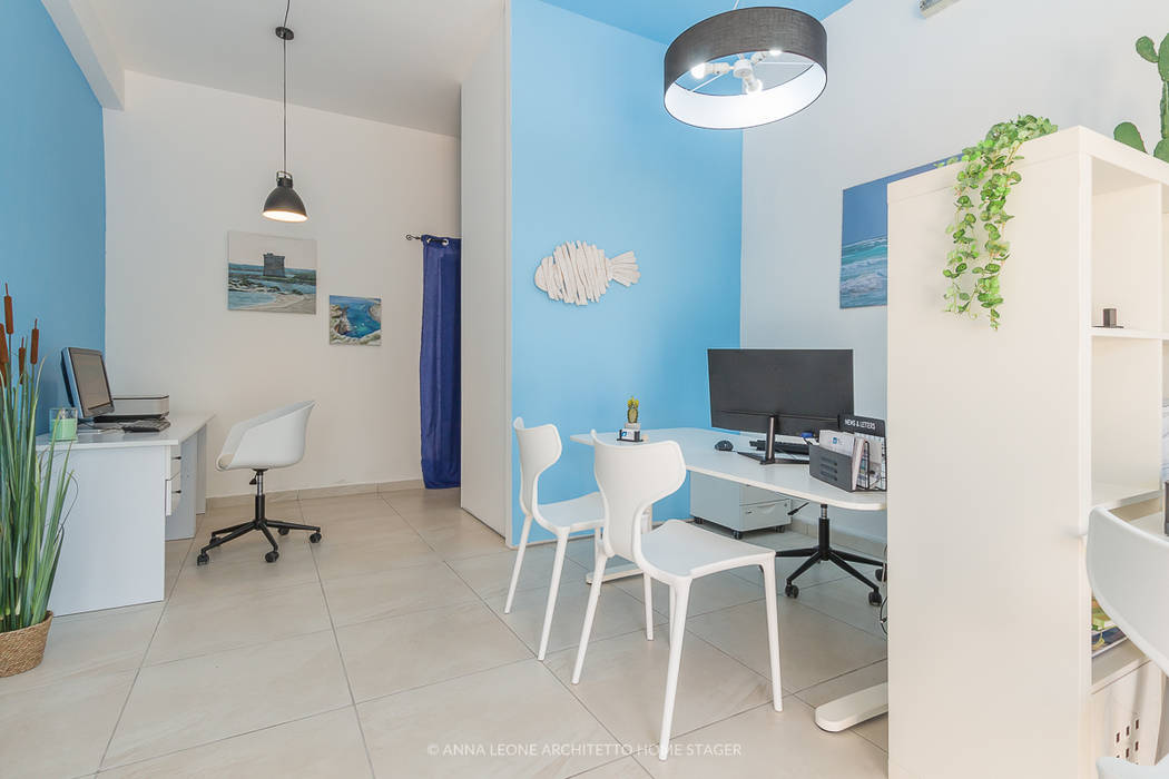 Restyling agenzia immobiliare affitti turistici, Anna Leone Architetto Home Stager Anna Leone Architetto Home Stager Espacios comerciales Oficinas y Tiendas