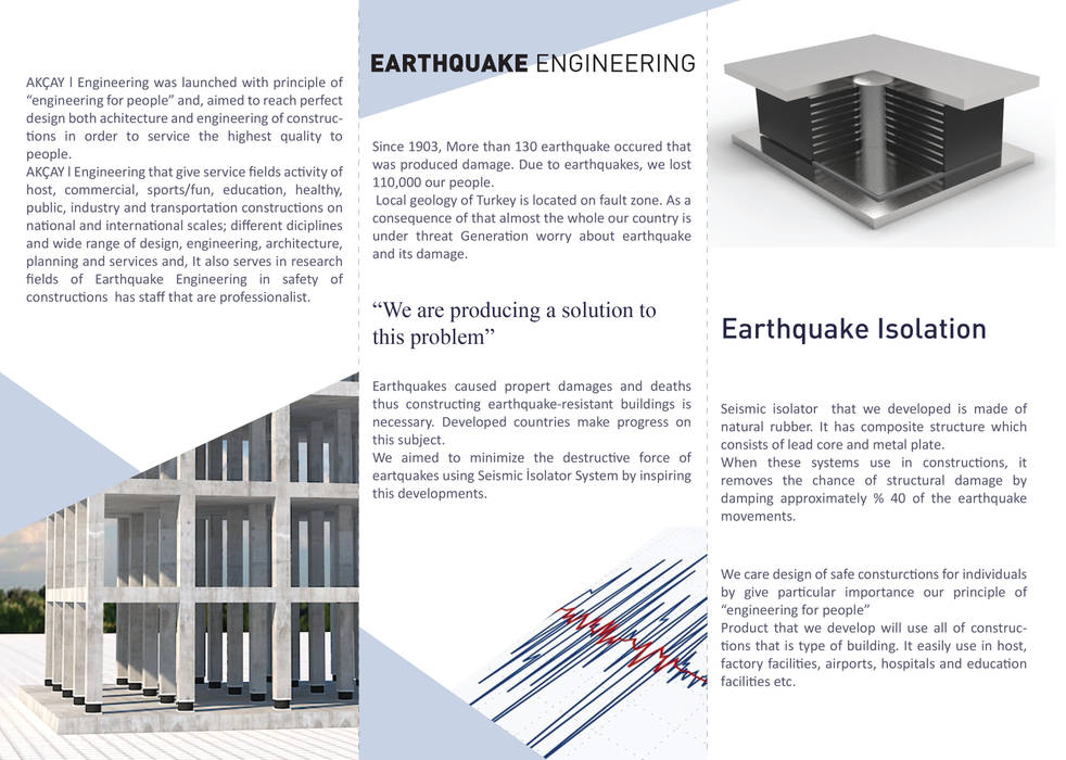 Earthquake Isolation, Akçay Teknik Mühendislik Mimarlık Akçay Teknik Mühendislik Mimarlık Apartman Demir/Çelik