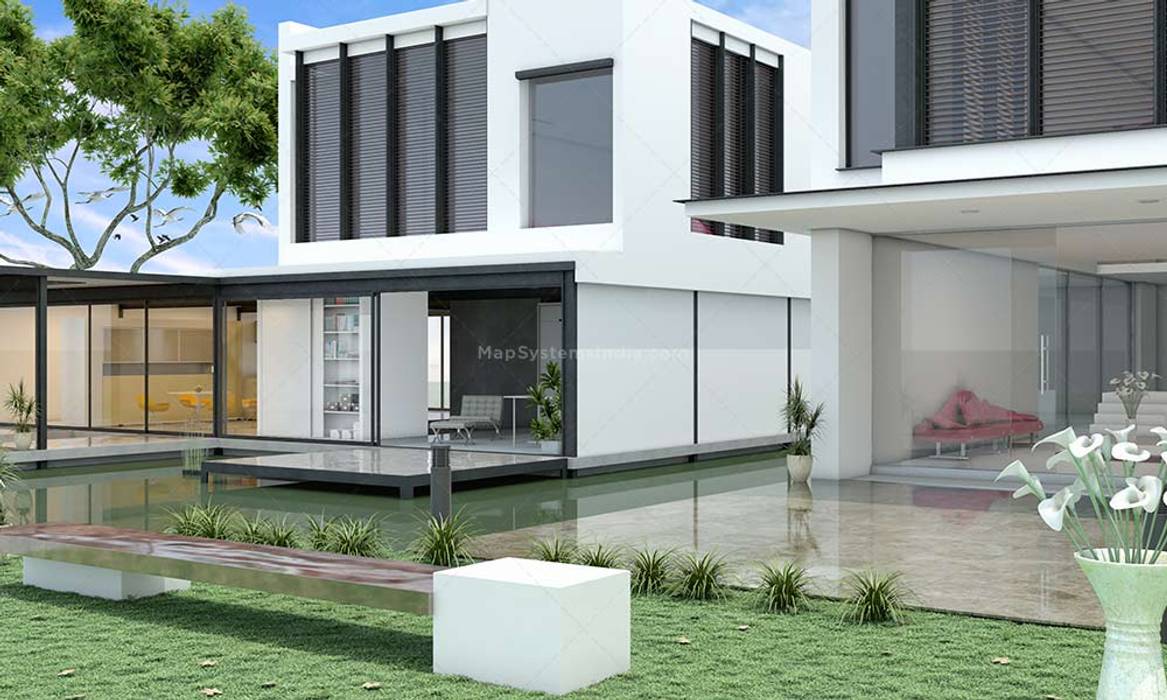 3d Exterior House Design Classic Commercial Spaces By Map Systems