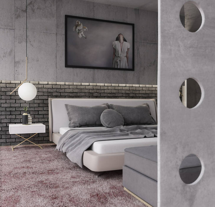 Modern Warm || Сочи, ЖК "Морской дворец", VICMA-design VICMA-design Modern style bedroom