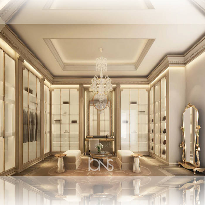 Exceptional walk-in closet interiors , ions design | homify