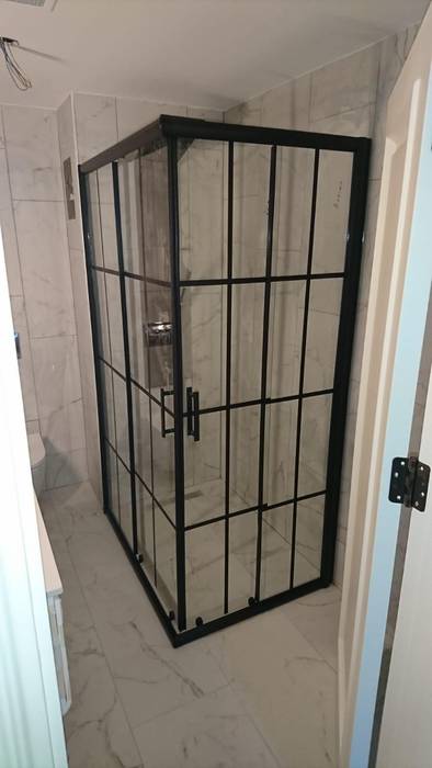 Siyah Profil Duşakabin, Nokta Duşakabin Nokta Duşakabin Modern Banyo Aluminyum/Çinko Dekorasyon