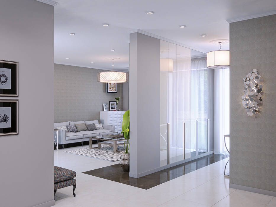 «Cream dream», Wide Design Group Wide Design Group Classic style corridor, hallway and stairs