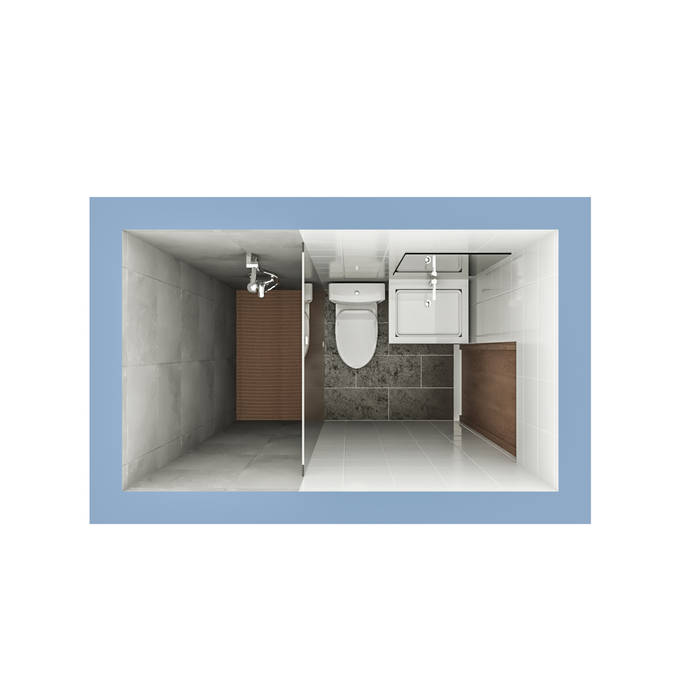 FLOOR PLAN Kolletra Visual Studio Minimalist style bathroom Bricks