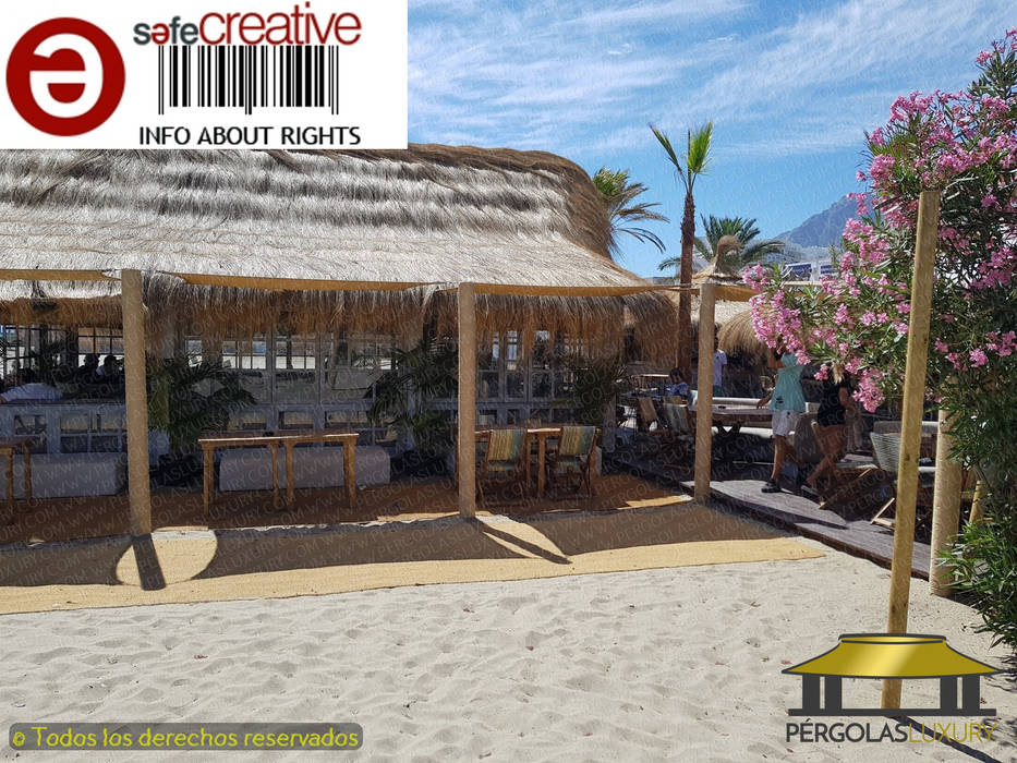 CONSTRUCCION CHIRINGUITO PLAYA PADRE 2017 PERGOLAS LUXURY Espacios comerciales Bares y Clubs