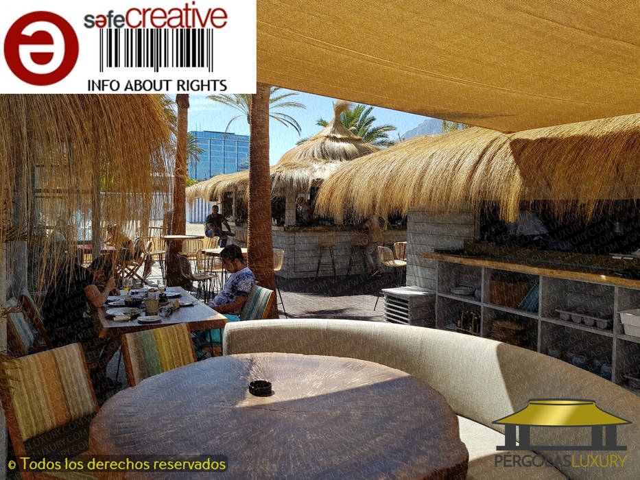 CONSTRUCCION CHIRINGUITO PLAYA PADRE 2017 - MARBELLA (MALAGA), PERGOLAS LUXURY PERGOLAS LUXURY Spazi commerciali Bar & Club