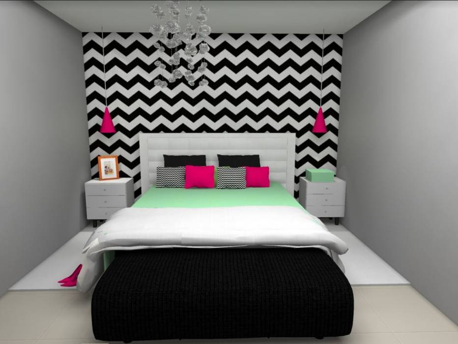 Quarto de Adolescentes , Designer de Interiores - Gabriela Soares Designer de Interiores - Gabriela Soares Small bedroom