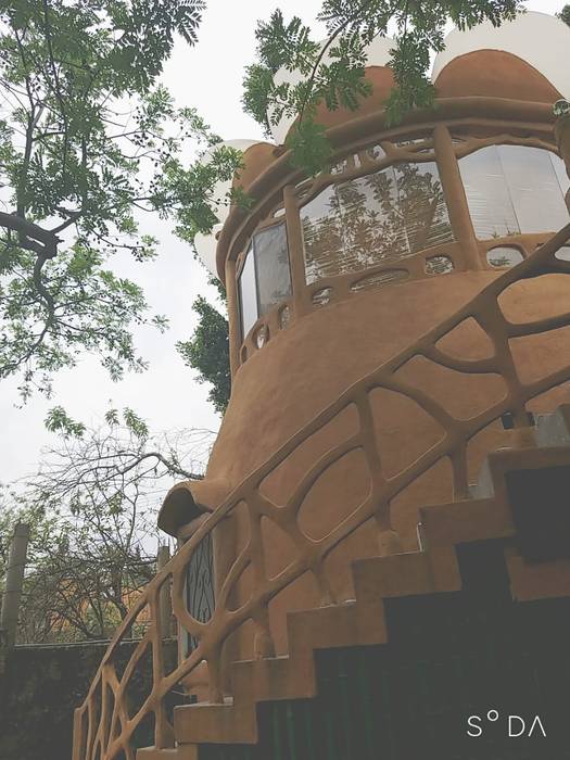 El domo SIEMBRA ARQUITECTURA Casas ecológicas superadobe,domo,tierra,ecologica,casa,amatlan,tepoztlan,mexico