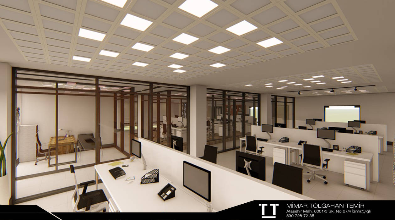 Ofis Projemiz, TT MİMARLIK TT MİMARLIK Ruang Studi/Kantor Modern Aluminium/Seng