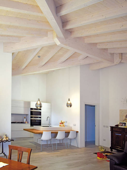Villa in legno a Scanzorosciate (Bergamo) Marlegno Cucinino Legno Effetto legno casa in legno,villa in legno
