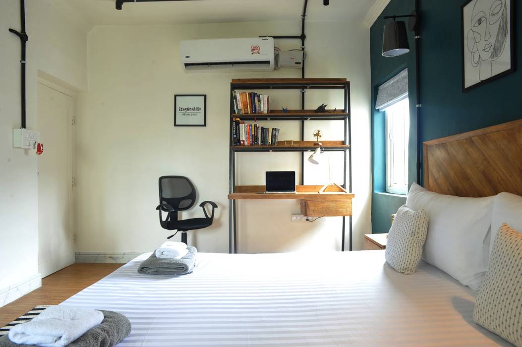 Air bnb C-scheme Jaipur , flamingo architects flamingo architects 小さな寝室