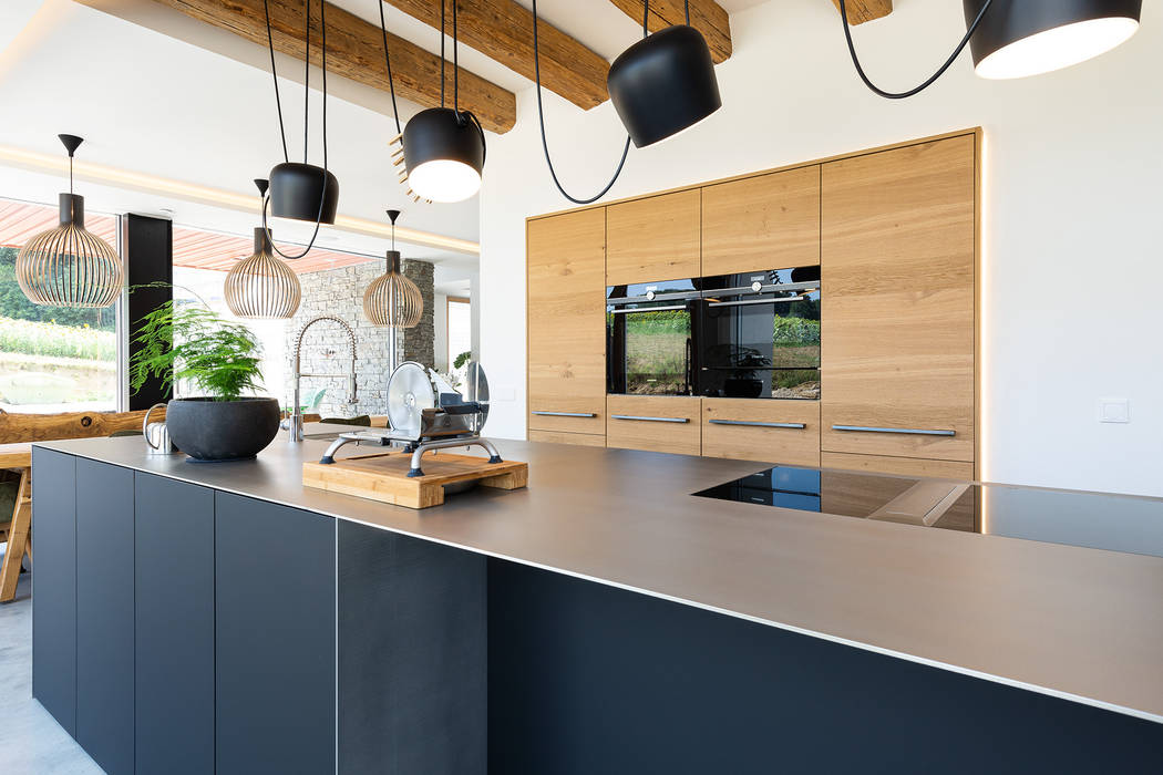 Küche mit insel beer gmbh moderne küchen grau | homify