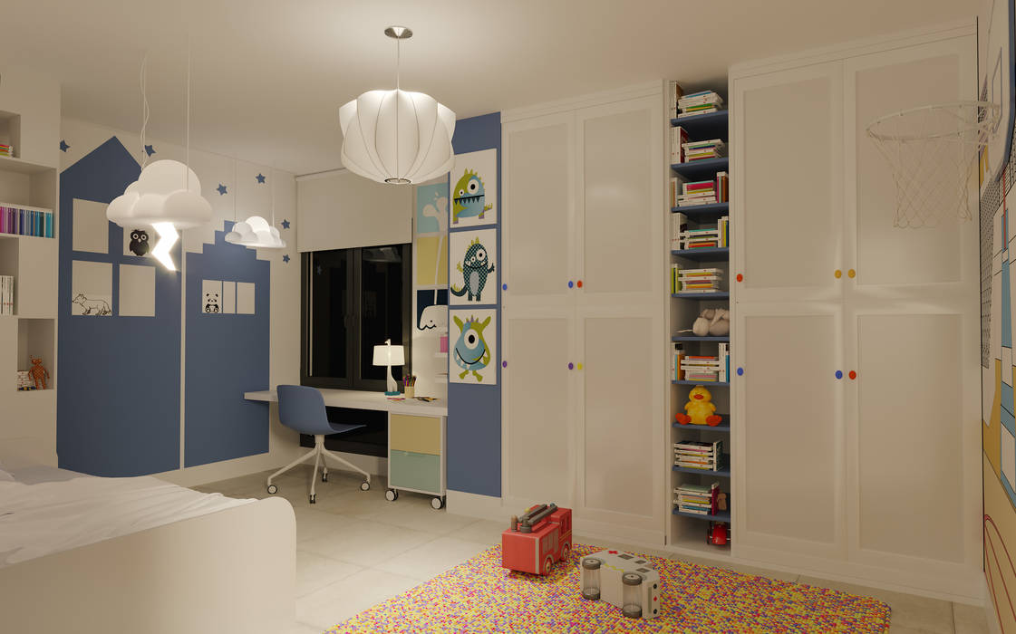 Habitación infantil con luz artificial homify