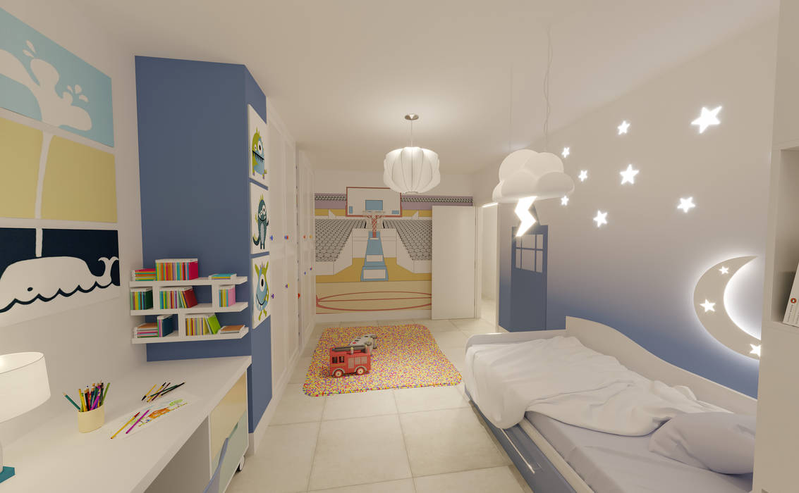 Habitación infantil con luz artificial INARQ Espacio Cuartos para niños