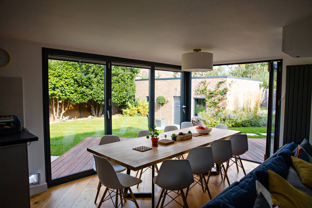 View of dining space from open-plan living space dwell design Modern dining room