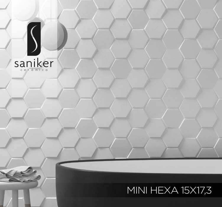 MINI HEXA CONTRACT ICE WHITE MATT Saniker Espacios comerciales Cerámico Bares y Clubs